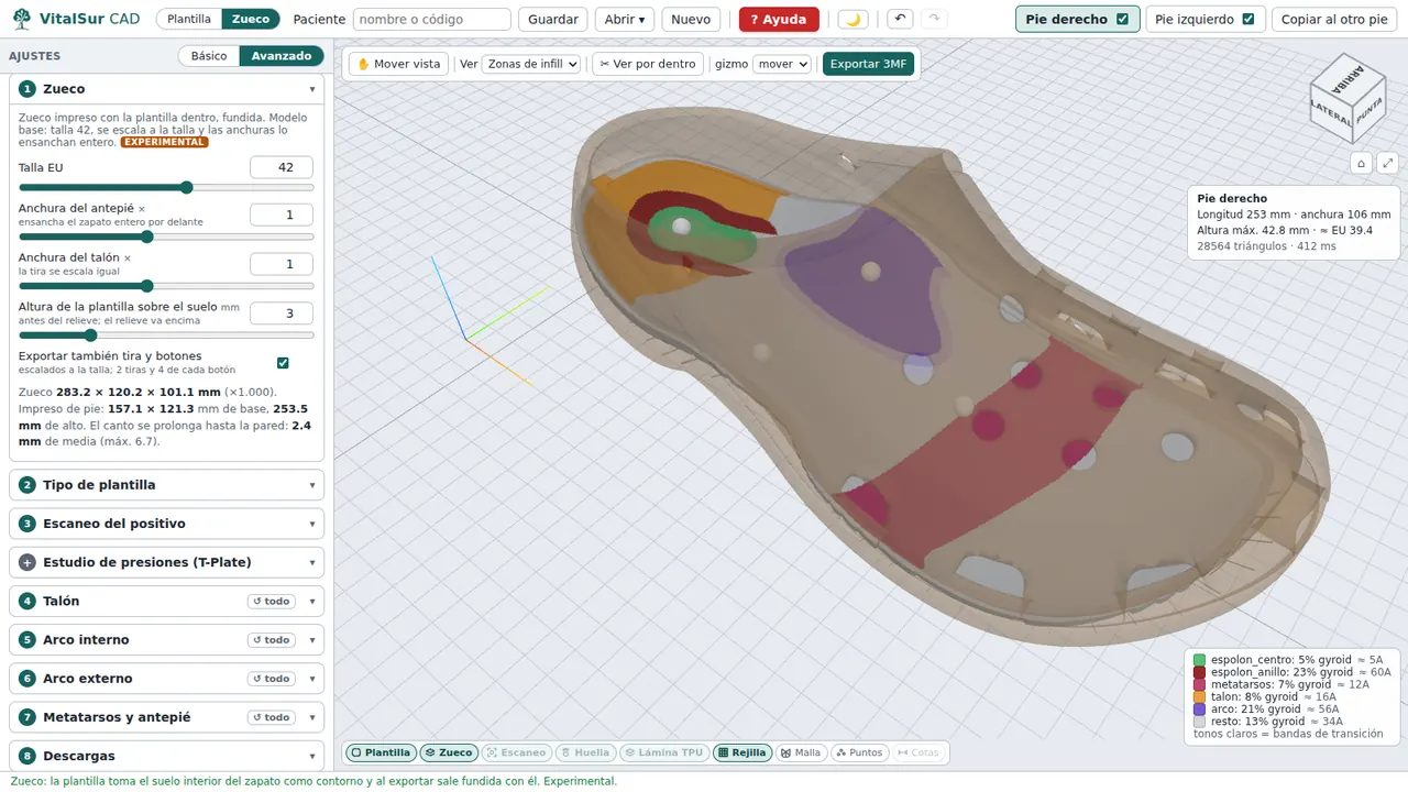 VitalSur CAD: Zuecos y sandalias con la plantilla integrada