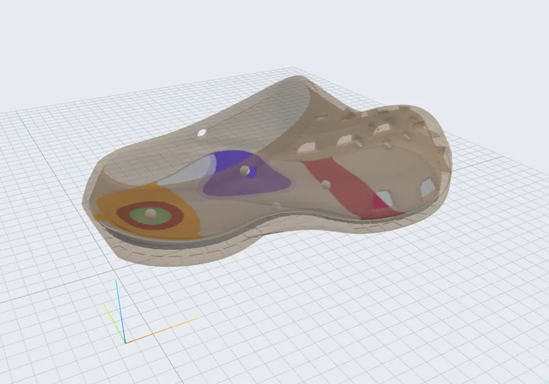 Zueco impreso en 3D con la plantilla integrada